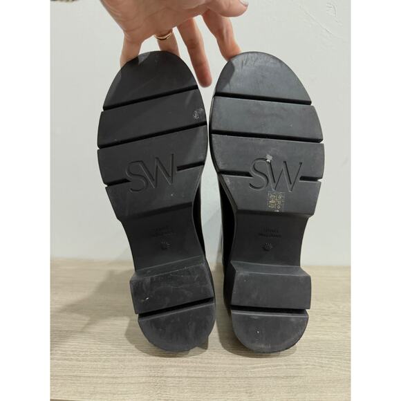 Stuart Weitzman Norah Chunky Lug Sole Ankle Chelsea Boots Black Women's Size 9.5 - Picture 8 of 8